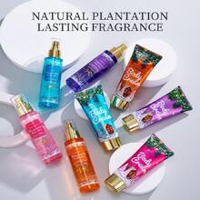 女士身体乳液礼盒天然香氛身体护理霜保湿旅行香氛身体喷雾身体霜套装生日礼盒圣诞礼盒节日 - 誘惑噴霧身體霜套裝120ml+100g - 查看 6