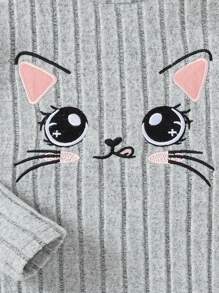 Young Girl Cute Embroidered Pattern Casual Long Sleeve Dress