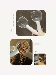 2 Pcs Modern Minimalist Style Easy To Clean Multi-Functional Coffee Bean Spoon, Cat Food Dog Food Spoon, Pet Feeder With Graduated Mark Spoon, Suitable For Kitchen, Home, Coffee Shop, Milk Tea Shop, Dessert Shop, Hotel, Restaurant, Kitchen School Supplies, Pet Food - Multicolor - View 8