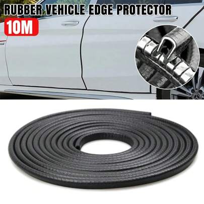 10M Car Door Edge Guard Protector Strips Heavy Duty U Shape Rubber Seal Car Door