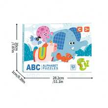 字母动物磁性拼图、学龄前字母学习冰箱磁性玩具、字母动物配对认知玩具、26 个字母动物磁性贴纸拼图玩具、幼儿园认知教育玩具、男女礼物玩具、磁铁积木、儿童磁性贴纸、字母书 - 磁力字母動物拼圖 - 查看 4