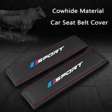 2 Peças Capa de Cinto de Segurança de Carro de Couro para BMW Série 1 3 5 7 2 4 6 X, X1 X3 X5 X6 X4, Proteção de Ombro para Cintos