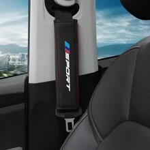 2 Peças Capa de Cinto de Segurança de Carro de Couro para BMW Série 1 3 5 7 2 4 6 X, X1 X3 X5 X6 X4, Proteção de Ombro para Cintos