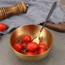 1 件不锈钢沙拉碗、水果碗、拉面碗、水果和谷物小吃开胃菜碗、冷面碗、厨房、圣诞礼物、学校用品 - 彩色 - 查看 6