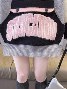 Women's Solid Color Patchwork Long Sleeve Hooded With Pockets & Drawstring, Casual Everyday Wear - Grey - View 8