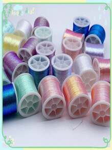 20 件/套多色金属绣花线，单股金色和银色绣花线，适用于 DIY 手镯、项链、配饰、工艺用品