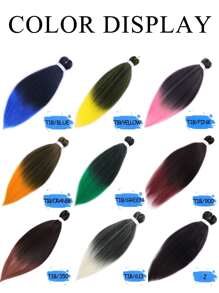 编织发预拉伸 18-36 英寸编织发不发痒热水定型专业合成接发适用于日常编织 - 彩色 - 查看 9