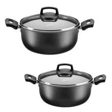 Aluminum Cookware Set 7 Pieces Frying Pan, Casserole, Graphite Crystal Kettle MTA - 5683 - màu đen - Xem 2
