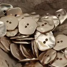 כפתור מתכת גלי א-סימטרי 2 חורים, בסגנון וינטג' לג'ינס, סריגים, חולצה, מעיל, בלייזר, מעיל עליון - ריבוי צבעים - ראה 14