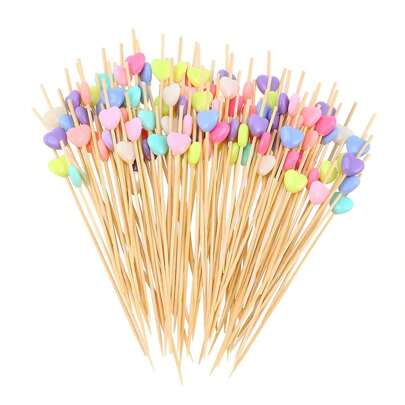 200pcs/100pcs/50pcs/20pcs/5pcs Bamboo Skewers, Suitable For Outdoor BBQ, Picnics, Desserts, Burgers, Cocktails, Parties, Etc.,Kitchen,Christmas Gift,School Supplies