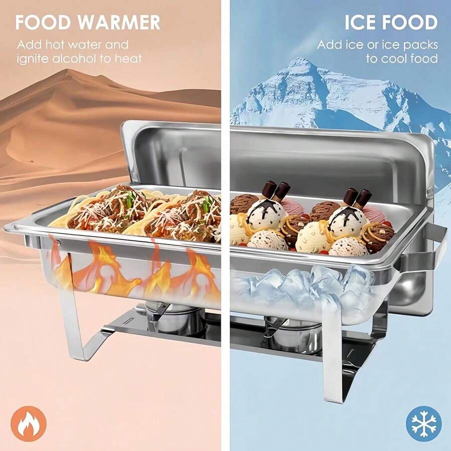 Christmas Party Insulation Food Warmer, Stainless Steel Buffet Chafing