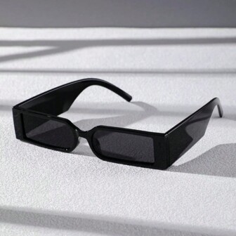 Men Square Frame Fashion Glasses Casual Shades Accessories Halloween For Summer Beach Vacation,Outdoor,Travel Back To School Fashionable Preppy School Look