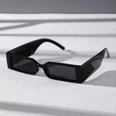 Men's Square Frame Fashionable Glasses, Casual Accessory Suitable For Halloween, Summer Beach, Outdoor Travel, Back To School, Creating Stylish Academic Look