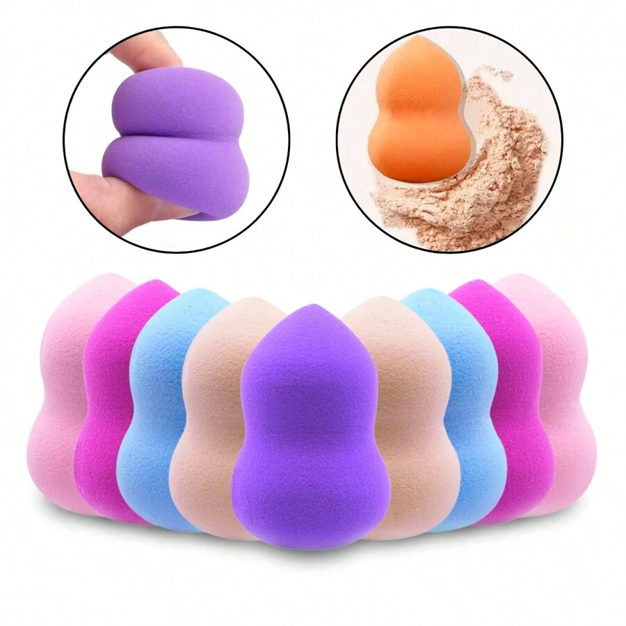 Kit 24 Makeup Sponges Base Concealer Powder Contour Colorful Anatomical Body - Nhiều màu - Xem 1