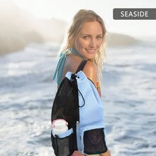 抽绳运动包防水健身包大号运动背包带水瓶网袋男女游泳运动学校旅行 - 彩色 - 查看 9