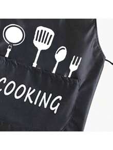 Kitchen Cooking Aprons, Adjustable Bib Soft Chef Apron With 1 Pockets For Men Women, Adjustable Bib Apron Waterdrop Resistant With 1 Pocket Cooking Kitchen Aprons For Women Men Chef, Apron For Baking, BBQ, Outdoor Cooking - Multicolor - View 2