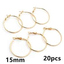 20个15-30毫米圆形耳环DIY首饰制作配件 - Earring hoops - 查看 16