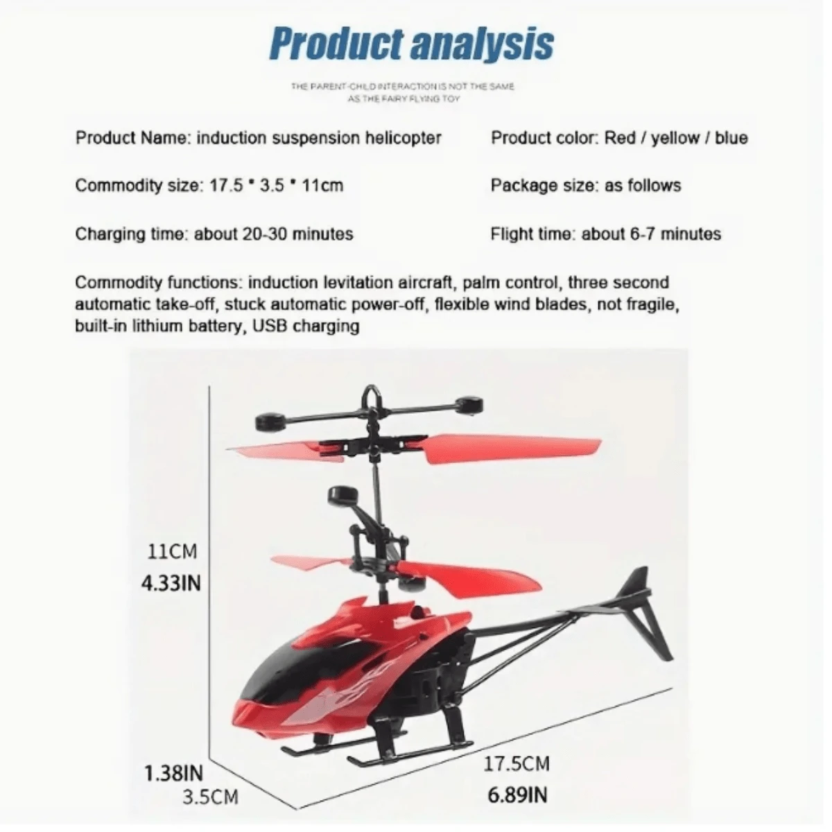 Motion Sensor Remote Control RC Aircraft, Children Gift Toy Plane