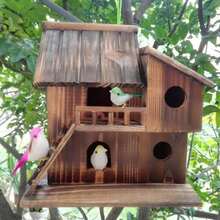 Squirrel House Nesting Box Bird Nature Animals Safety Wooden Nest Protector - màu nâu - Xem 4
