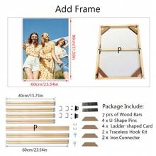 1 pièce Affiche sur canevas photo personnalisée avec cadre en bois DIY ou sans cadre, impression personnalisée de votre photo sur canevas, décoration murale à accrocher, cadeau pour les couples, anniversaires pour petite amie, petit ami, épouse, mari, mère, père, anniversaire, remise des diplômes, Slow Summer Living