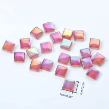 200pcs Vibrant Iridescent Crystal Glass Mosaic Tiles Assortment - Colorful DIY Craft Supplies For Art Projects, Home Decor, And Mosaic Art