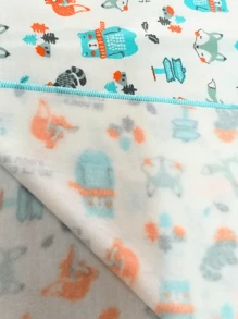 Newborn Baby Swaddle In Children's Flannel Printed Swaddle - 菇 - 查看 3