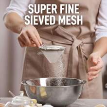 1 Set Kitchen 304 Stainless Steel Fine Mesh Strainer For Kitchen - Sieve Sifters For Food, Tea, Rice, Oil, Noodles, Fruits, Vegetables - Rust-Proof, Easy To Clean Drink Strainer (Silver) - Silver - View 3