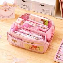 10 Layers Super Large Transparent Prism Pencil Bag,School Student Pencil Case - 粉色 - 查看 3