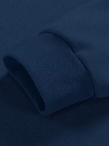 Sudadera casual de cuello redondo con estampado geométrico, de corte holgado para hombre, primavera y otoño