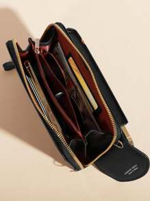 幽灵骷髅斜挎钱包 - 主题 - 安全拉链开合 - 可调节肩带 - PU 材料 - 用途广泛 带肩带钱包 手机袋 手机包 电话包 女士侧包 钱包 女士手机包 女士手机包 钱包 钱包 - 彩色 - 查看 4