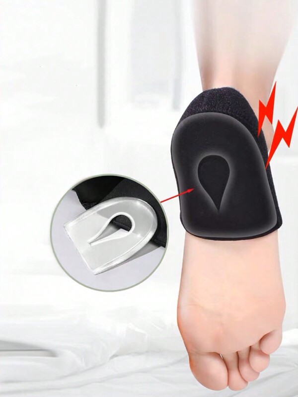 2pcs Thick 3-Layer Silicone Heel Protector Pads, Soft & Comfortable Heel Cushion Inserts For Casual Shoes & Boots, Suitable For Autumn/Winter