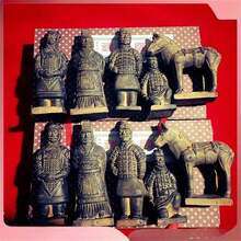 5pcs/Set Terracotta Warrior Decoration Ornaments For Indoor Home Decor - Multicolor - View 1