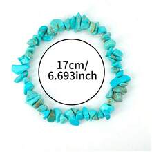5/10 piezas Pulsera elástica de cuarzo cristal natural multicolor, pulsera ajustable de cuentas de piedras curativas para mujer, fiesta, yoga, regalo de joyería - Multicolor - Ver 11