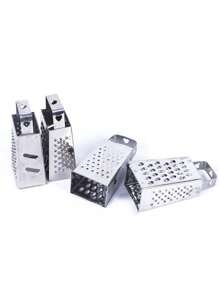 1PC Mini Heart-Shaped Steel Handle Grater Mini Stainless Steel Four-Sided Cheese And Cheese Grater - Silver - View 2