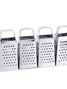 1PC Mini Heart-Shaped Steel Handle Grater Mini Stainless Steel Four-Sided Cheese And Cheese Grater - Silver - View 5