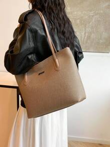 Bolsa de Ombro da Moda Novidade, Bolsa Casual Grande Capacidade para Mulheres, para Uso Diário, Trabalho, Viagem