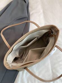 Bolsa de Ombro da Moda Novidade, Bolsa Casual Grande Capacidade para Mulheres, para Uso Diário, Trabalho, Viagem