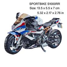 Rompecabezas metálico 3D para ensamblar - Motocicleta, regalo de Navidad