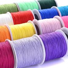 1 Rolo Corda de Nó Chinês de Cordão de Nylon para Fazer Pulseiras, Colares, Artesanato Manual Acessórios, Comprimento 95m/3740in, Largura 0,8mm