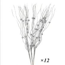 12 件圣诞树人造闪光浆果茎饰品闪光树枝家居节日圣诞派对装饰用品，圣诞节 - 彩色 - 查看 16