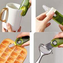 三合一多功能清洁刷U型杯刷洗杯工具凹槽清洁刷 - 彩色 - 查看 4