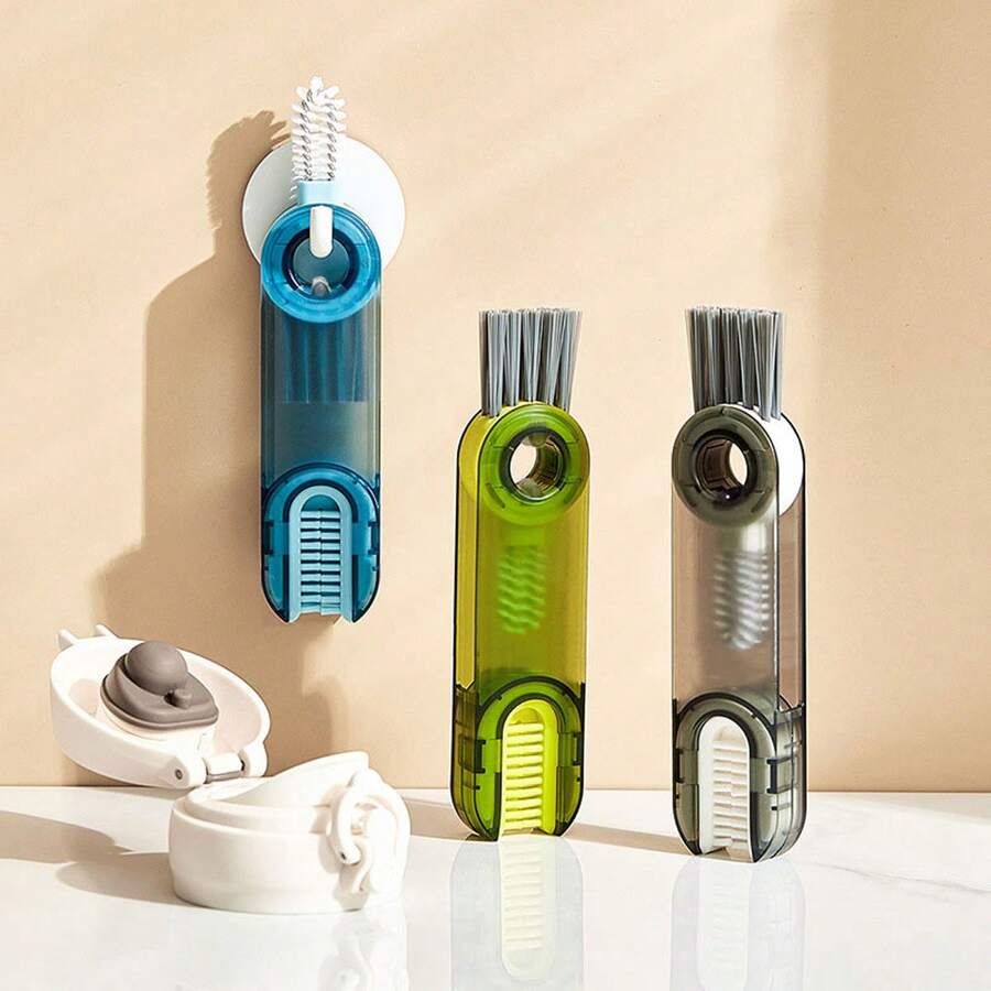 三合一多功能清洁刷U型杯刷洗杯工具凹槽清洁刷 - 彩色 - 查看 1