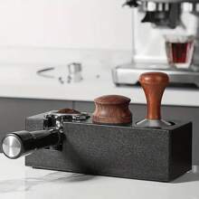 1 pieza Estación de compactación de espresso, Tapete de compactación de espresso, Soporte para portafiltros de café de 51/53/58mm, Compactador y distribuidor de plástico, Organizador de accesorios de espresso 3 en 1 para herramientas de barista en mostradores/tiendas/encimeras