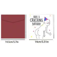 1pc Funny Birthday Card With Offensive Design, Unusual Gift For Family, Friends, Colleagues Or Partner - Multicolor - View 5