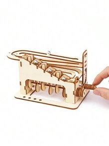 Climb Marble Rolling 3D Wooden Puzzles For Adults And Teens DIY Model Building Kits With Mechanical Puzzles - Apricot - View 5