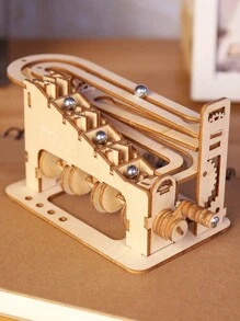 Climb Marble Rolling 3D Wooden Puzzles For Adults And Teens DIY Model Building Kits With Mechanical Puzzles - Apricot - View 6