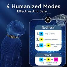 Bark Collar For Large Medium Small Dogs, Safe & Humane Bark Collar With Beep Vibration Shock, Recordable & Rechargeable Bark Collars, Smart Protection Technology Waterproof Dog Training Collar - Black - View 10