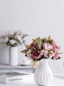 1 件牢不可破的塑料花瓶，是客厅电视柜、家居桌面的理想装饰。适用于盆栽、鲜花、干花和插花。婚礼、派对、办公桌和电脑桌的完美配饰。适合搭配人造花和花瓶，满足各种装饰需求（仅限花瓶） - 彩色 - 查看 6