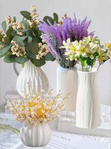 1 件牢不可破的塑料花瓶，是客厅电视柜、家居桌面的理想装饰。适用于盆栽、鲜花、干花和插花。婚礼、派对、办公桌和电脑桌的完美配饰。适合搭配人造花和花瓶，满足各种装饰需求（仅限花瓶） - 彩色 - 查看 5