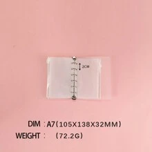 Bìa kẹp tài liệu nhựa PP trong suốt khổ A4/B5/A5/A6/A7 (5 ngăn kín) - Trong sáng - Xem 7